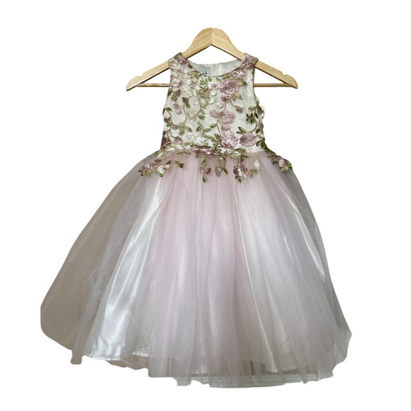 Chasing Fireflies Cascading Embroidered Flowers Dress - Size 4 - Picture 2 of 7